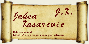 Jakša Kašarević vizit kartica